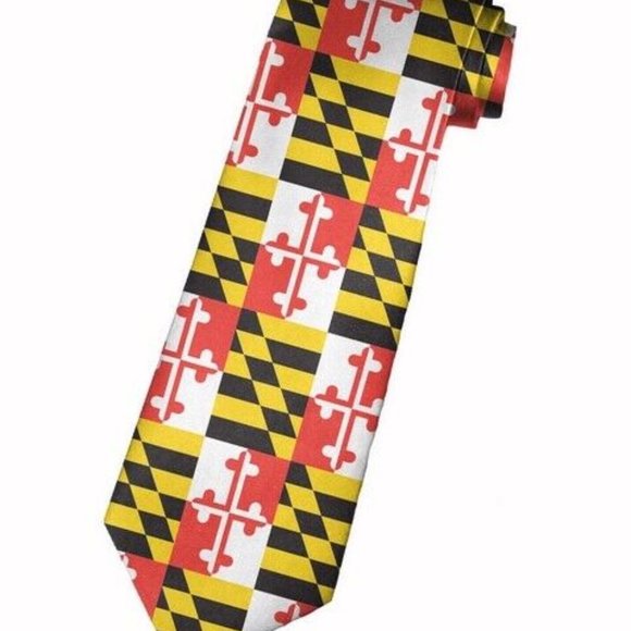 Maryland Flag Neck Tie - NEW Fast Ship - Picture 1 of 3